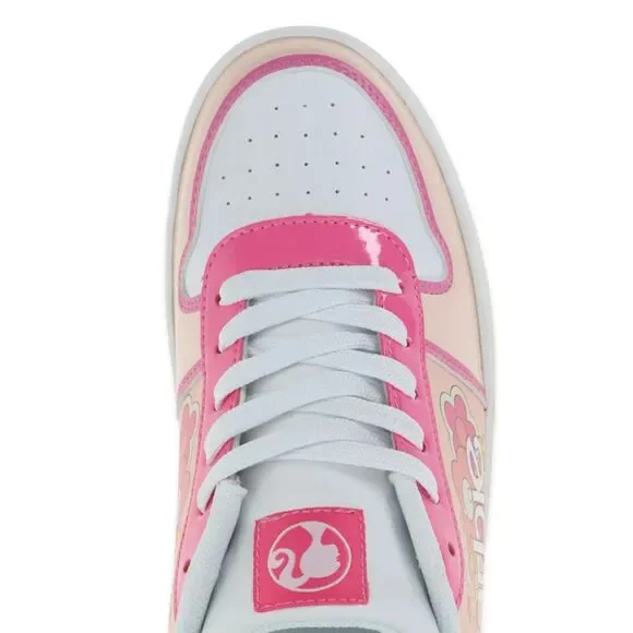 Women's Barbie by Mattel White Pink Floral Court Sneaker Size 10 - Picture 7 of 7